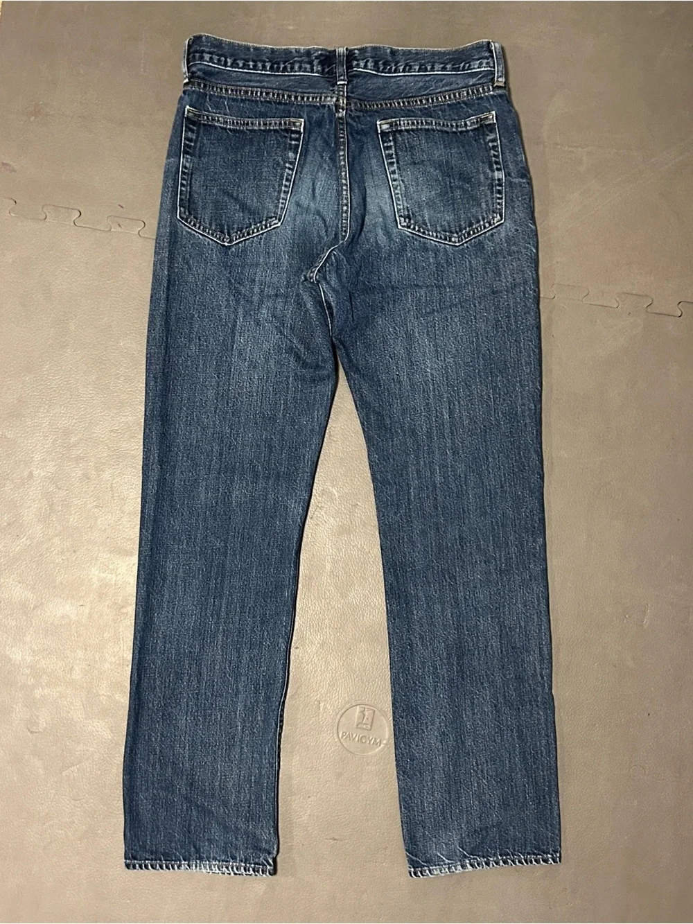 J. Crew Men's Straight Jeans in Medium Blue Wash